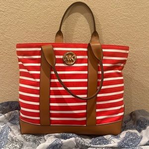 Michael Kors Striped Tote - Large